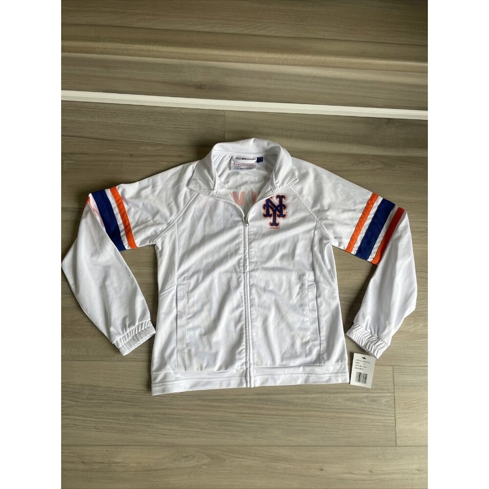 New York Mets G-III Carl Banks Track Jacket Womens Full Zip Small Rhinestones